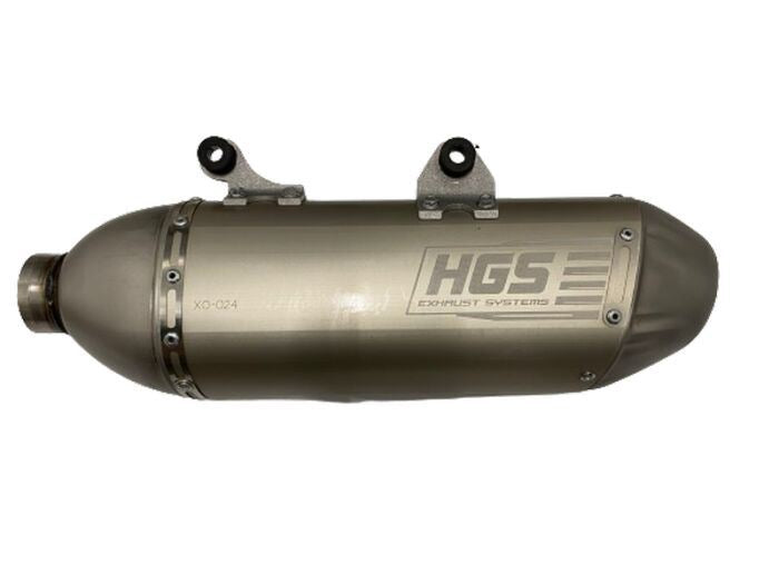 HGS Silencer For KTM EXC-F 250 350 450 500 24-25 Slip On Grey Stainless Steel Xo-024-Usg