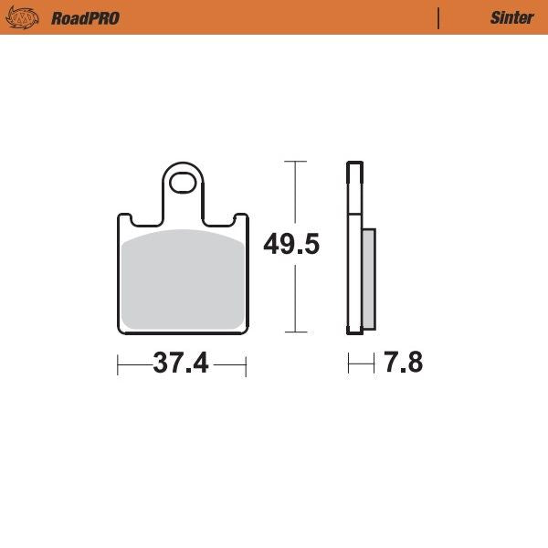 Moto-Master Sinder Brake Pad Front For Kawasaki ZX-14 R 1400 2006-2024 406801