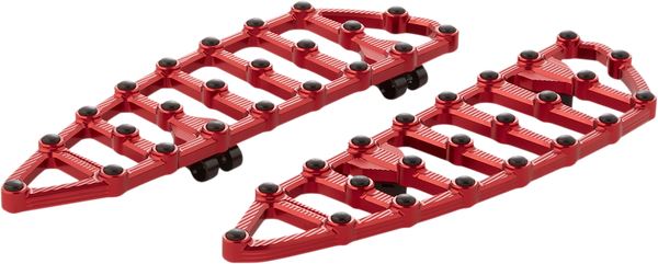 Arlen Ness MX Billet Floorboards Red Aluminum For HD FLHCS 1868 65-24 410-012