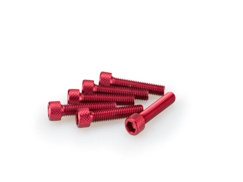 PUIG M5 30mm Allen Screws x 6 Red Universal 0258R