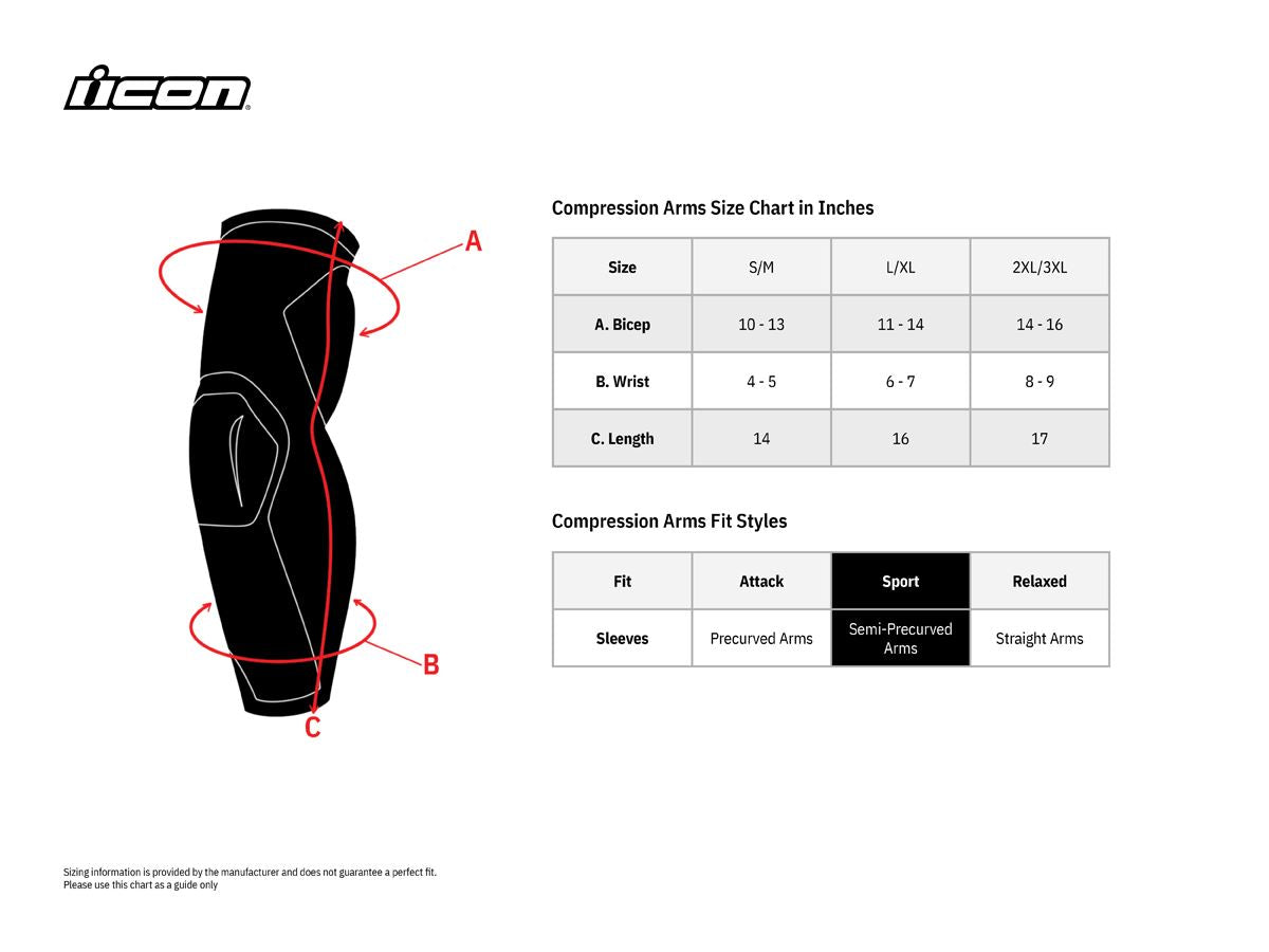 ICON Field Armor™ Compression Motorcycle Sleeve Black 2023 Model