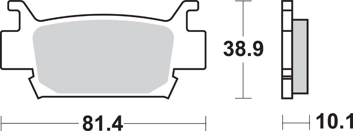 Sbs SI Offroad Sintered Brake Pads For Honda TRX 680 FA 2005-2015 Set of 2 829SI