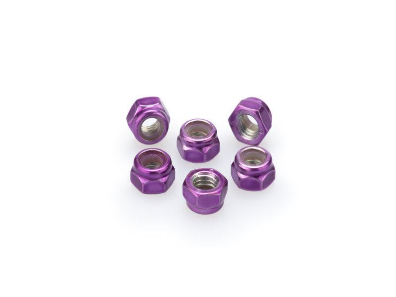PUIG M5 Locknuts x 6 Purple Universal 0735L