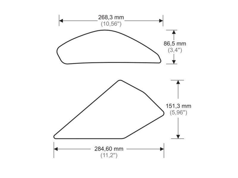 Puig Side Tank Pad Protector Clear 8803P