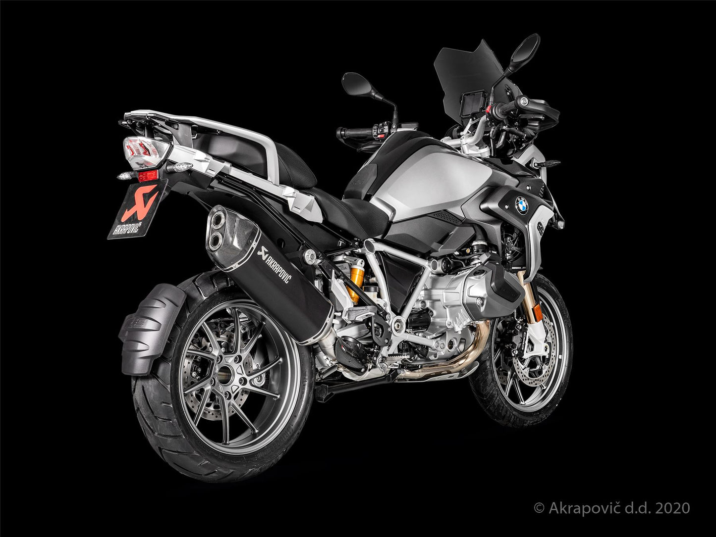 Akrapovic Slip-On Line Muffler TI Black For BMW R 1250 19-24 S-B12SO23-HAATBL