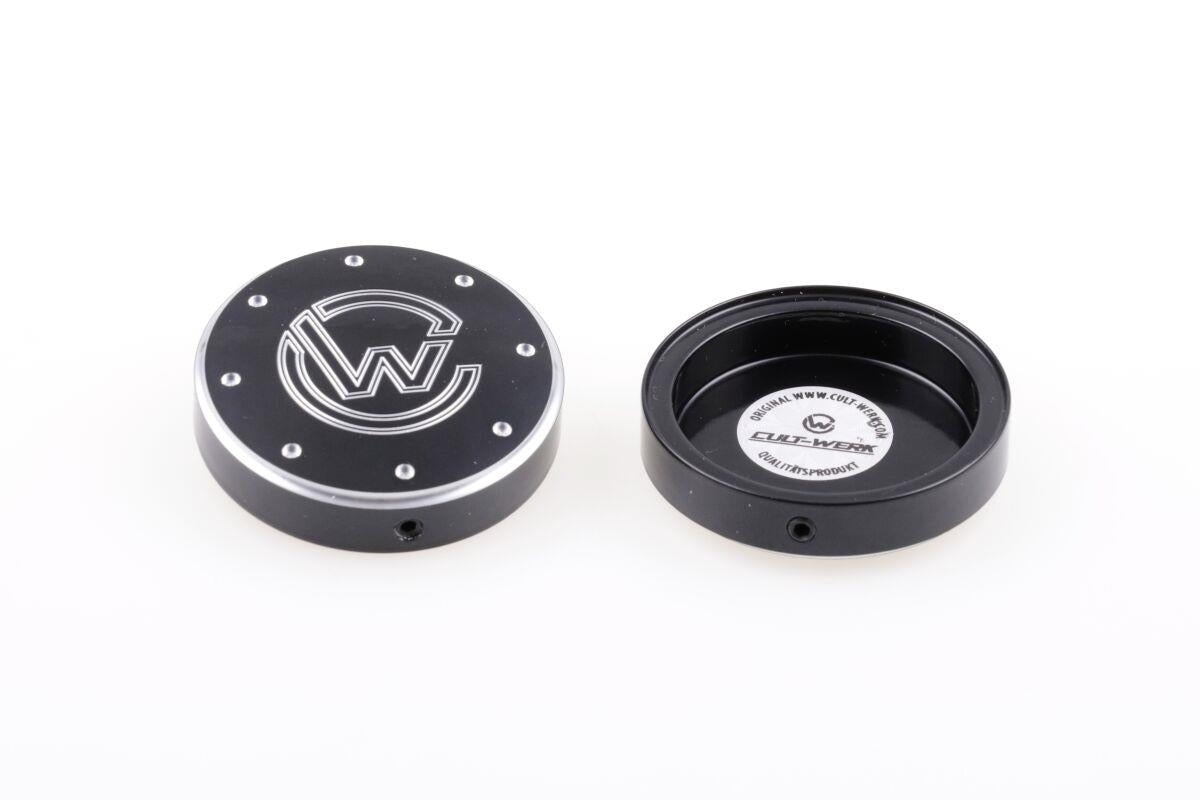 Cult Werk Fork Caps For Indian Scout 1250 2018-2026 Black Aluminium IN-SCO004