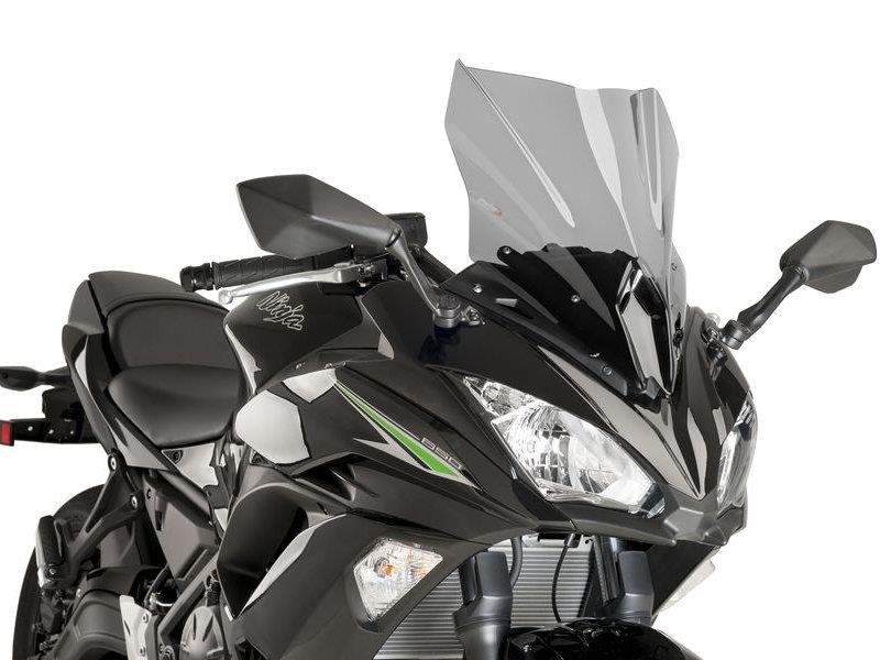 PUIG Racing Screen Dark Smoke for Kawasaki Ninja 650 17-19 9711F