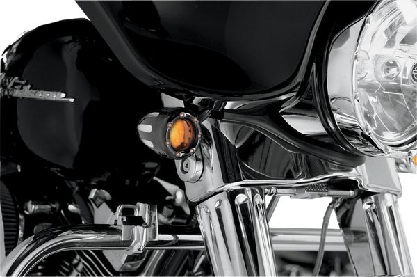 Arlen Ness Deep Cut Factory Style Turn Signals LED Fire Ring Aluminum 12-753