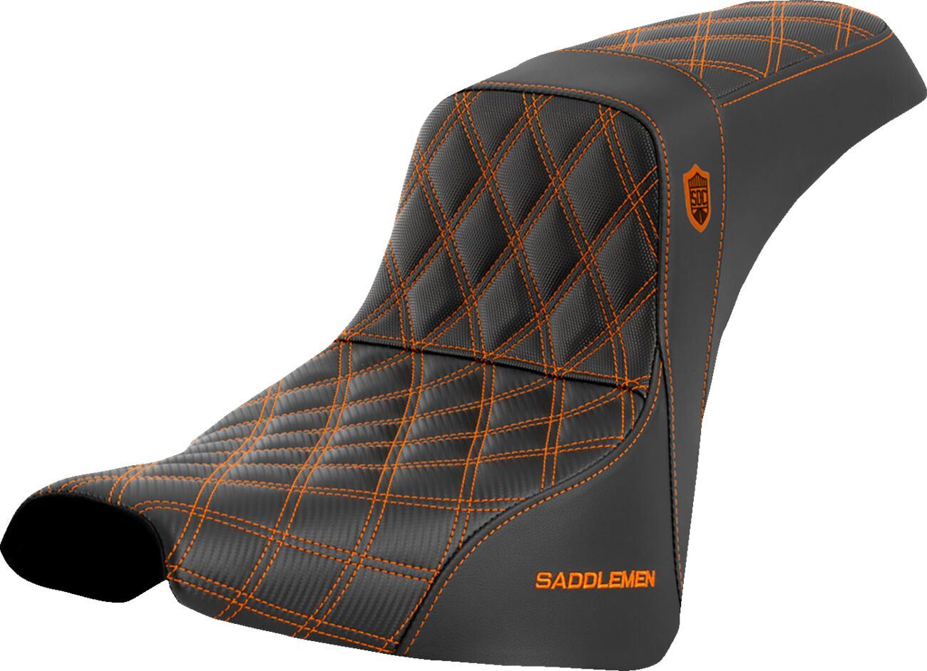 Saddlemen Pro Series SDC Performance Grip Saddlehyde Seat Without Backrest For Harley Davidson FXST 1750 18-23 SC81830ORA