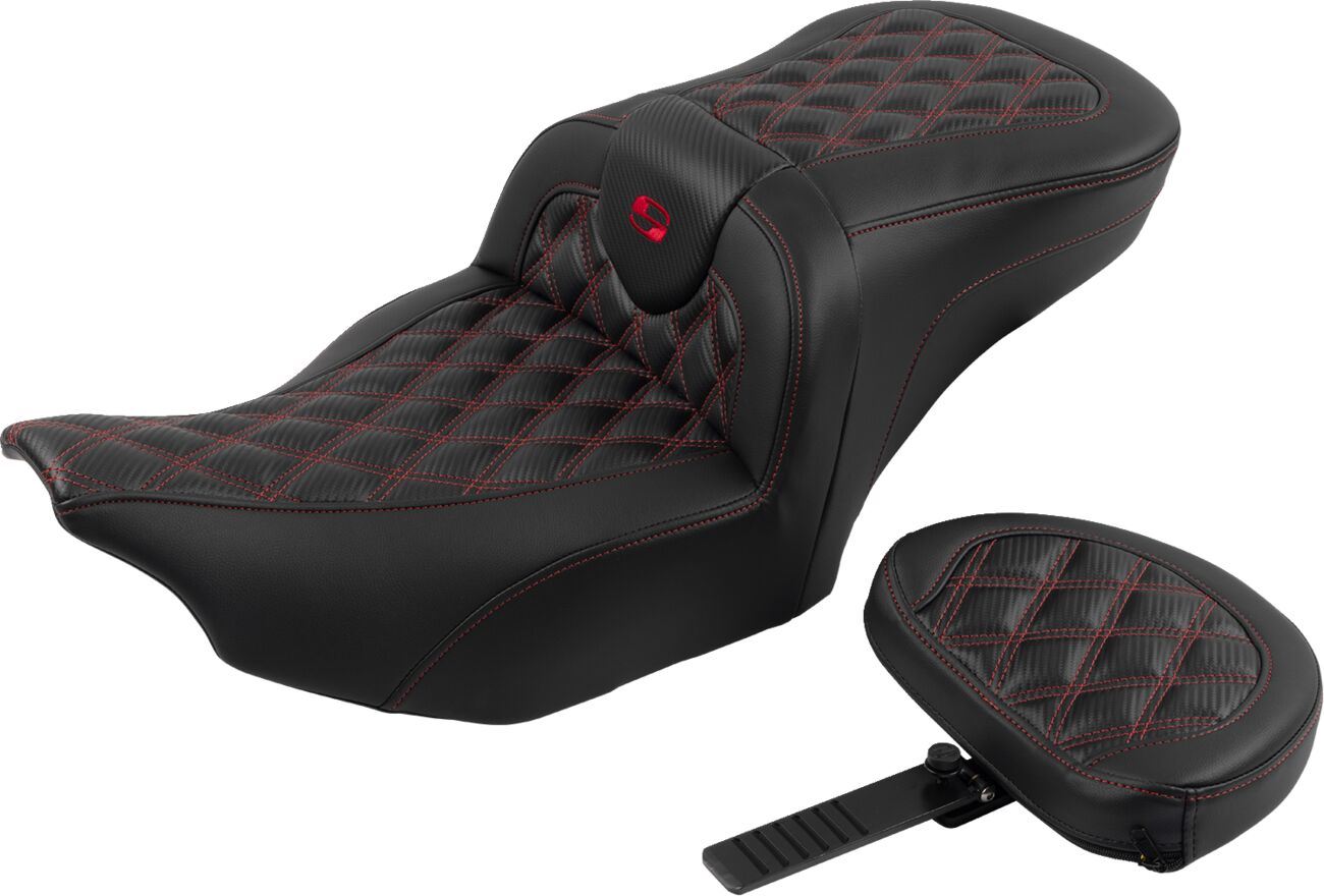 Saddlemen Roadsofa Lattice Stitch With Backrest For HD FLTRXSE 1977 23-24 823-07-206B4