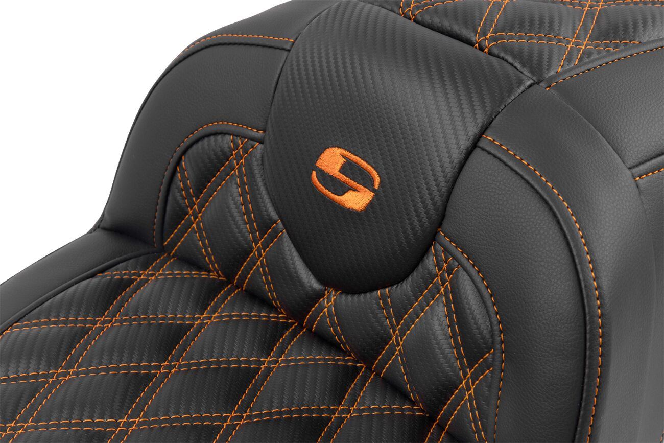 Saddlemen Roadsofa Stitch Seat With Backrest For HD FLTRXSE 1977 23-24 823-07-206B3