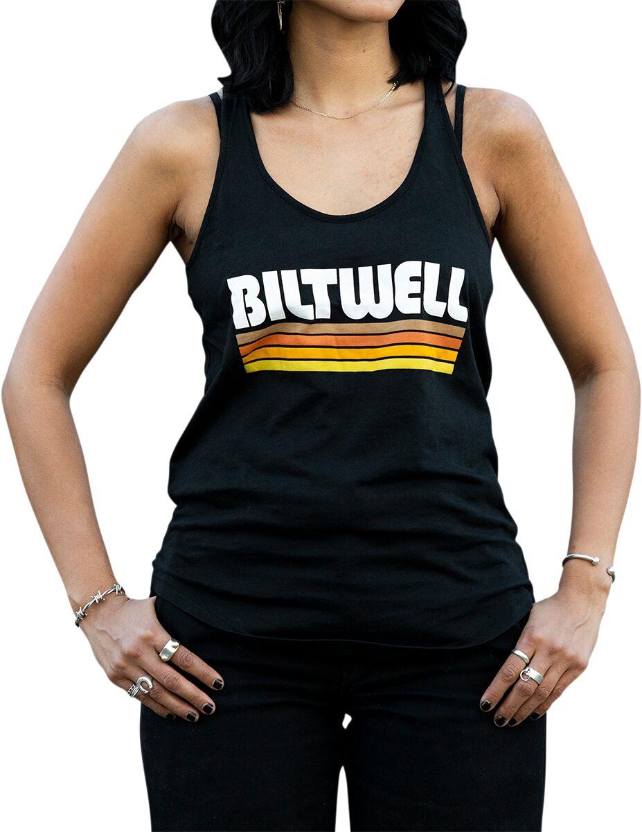 Biltwell Women's Surf Tank Top Black Casual Racerback Polyester
