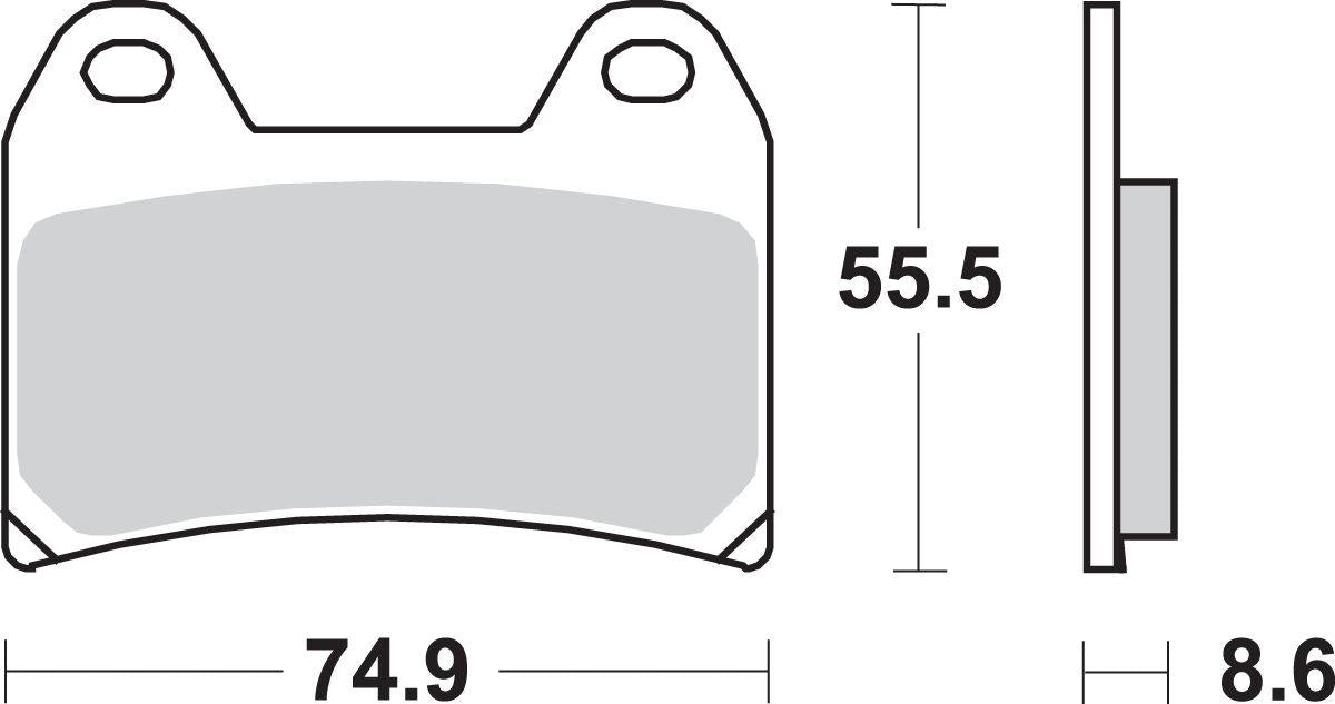 Sbs HS Street Front Brake Pads For Ducati Streetfighter 848 1980-2022 706HS