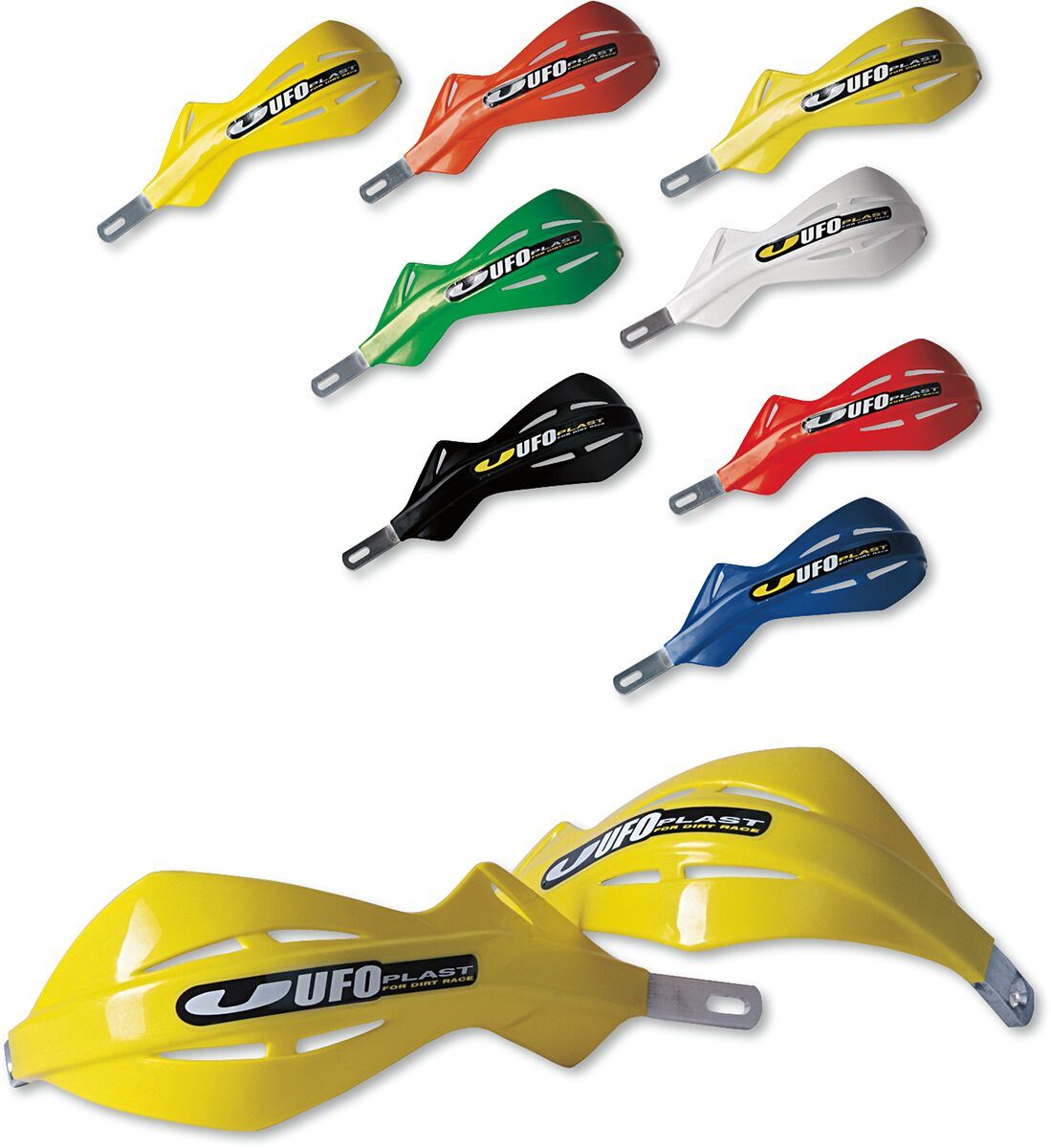 UFO "UNIVERSAL ALU HANDGUARDS FOR 28,6mm (1 1/8"") PRO-TAPER BARS WHITE" PM01633-041