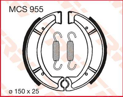 Trw Brake Shoes For Yamaha SR 500 1975-1999 Set MCS955