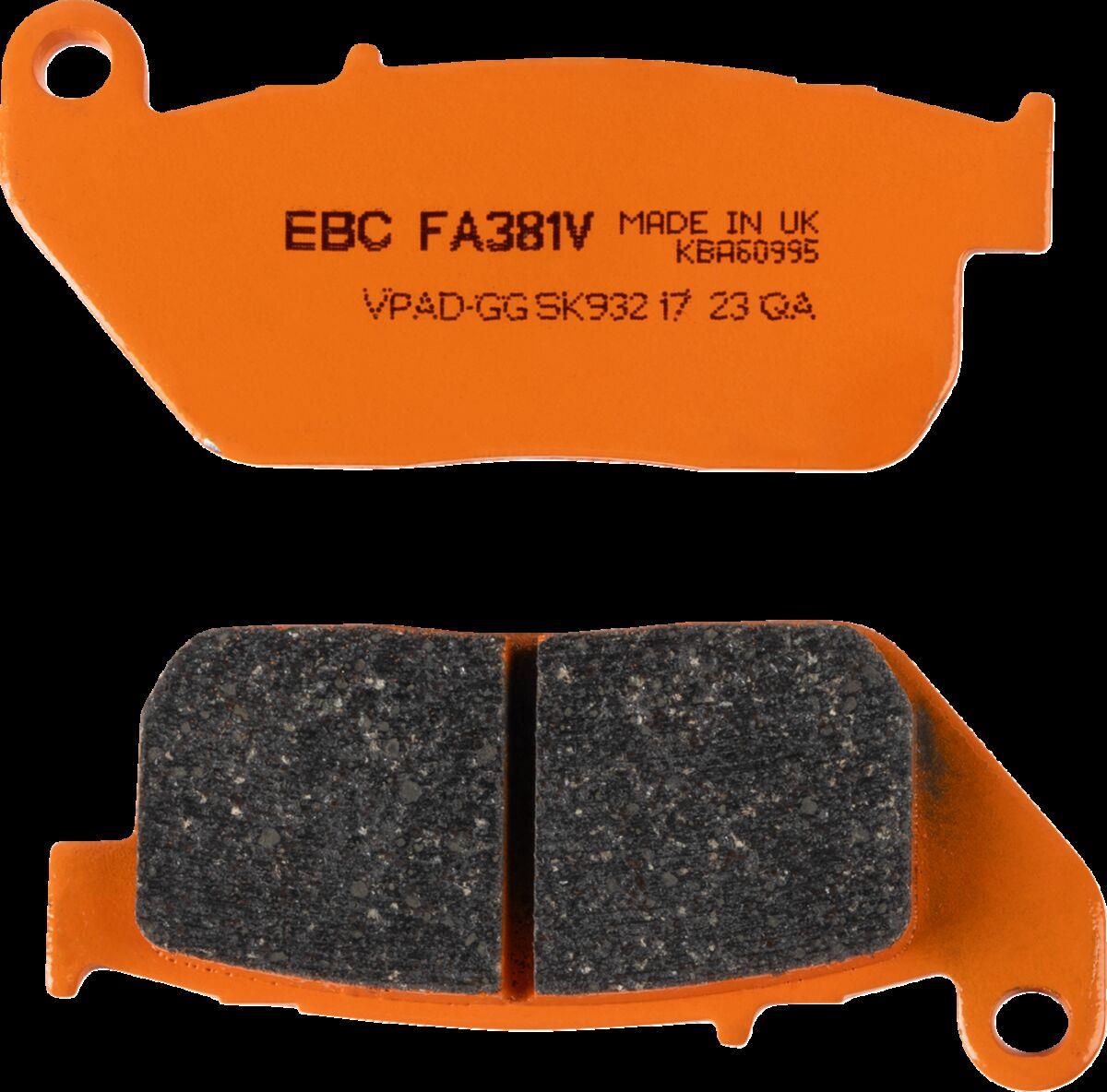 Ebc Harley/Buell Brake Pads For Harley Davidson XL 1200 C 2004-2013 FA381V