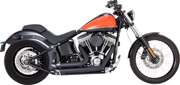 Vance & Hines Shortshots Staggered Exhaust System For HD FLS 1690 12-17 47325