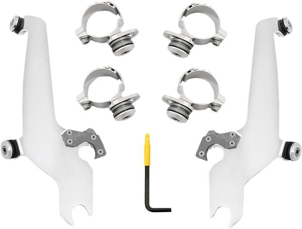 MEMPHIS SHADES Windshield Mounting Kit Complete Polished MEK2018