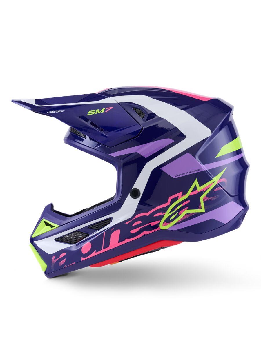 ALPINESTARS SM7 Deed Helmet PURPLE/PINK 2025 Model