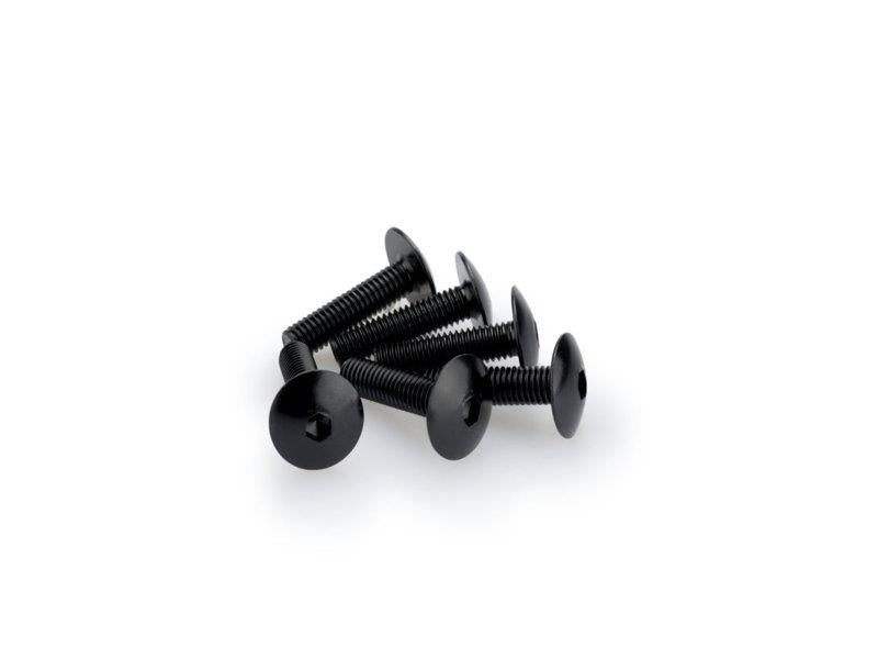 PUIG M6 Domed Screws 25mm x 6 Black Universal 0689N