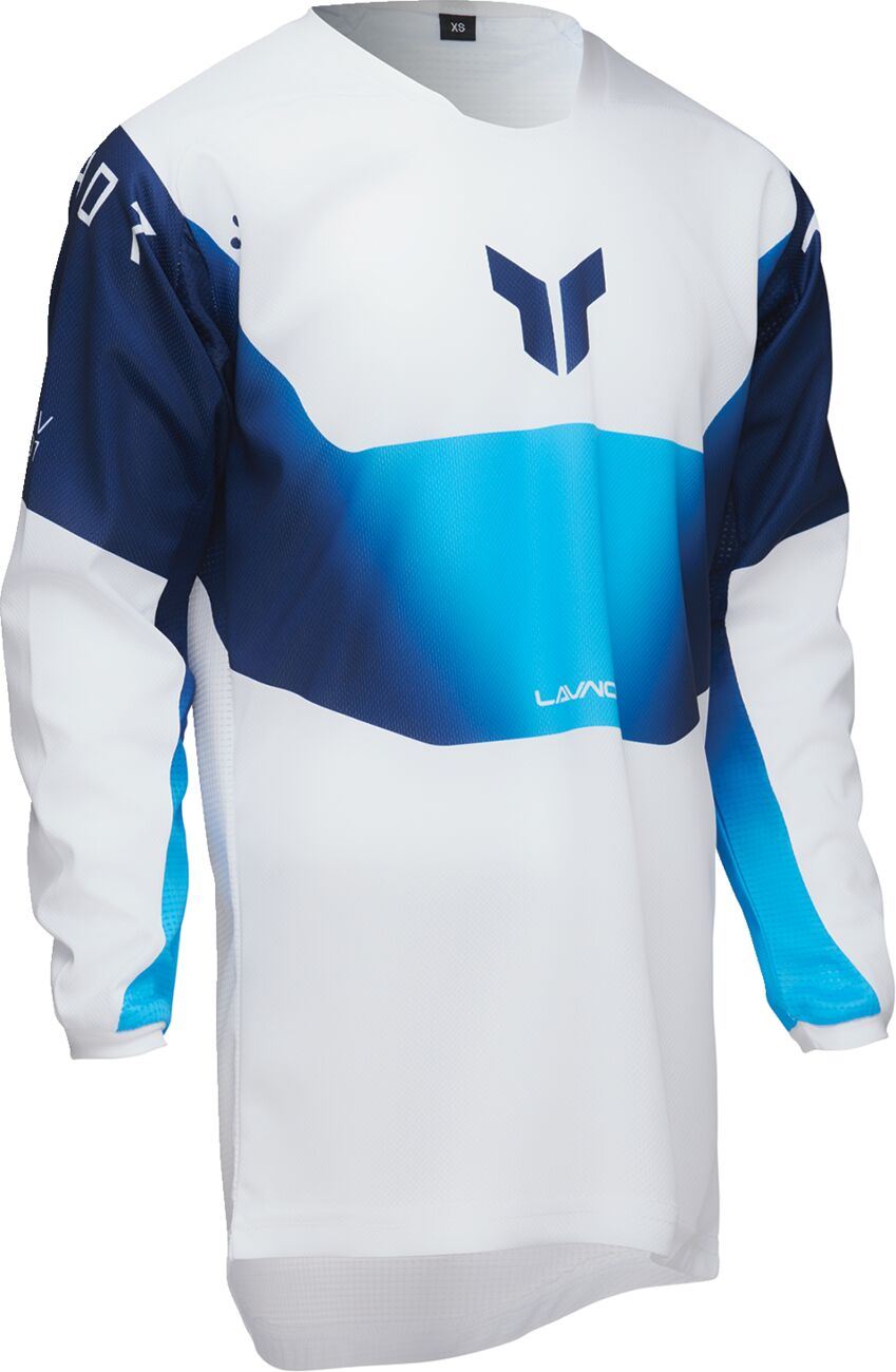 THOR Youth LAUNCHMODE Storm Jersey WHITE 2024 Model