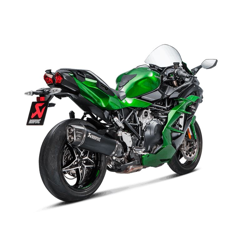 Akrapovic Slip-On Line Muffler Scooter TI Black For Kawasaki H2 1000 SX 18-20 S-K10SO21-HRAABL