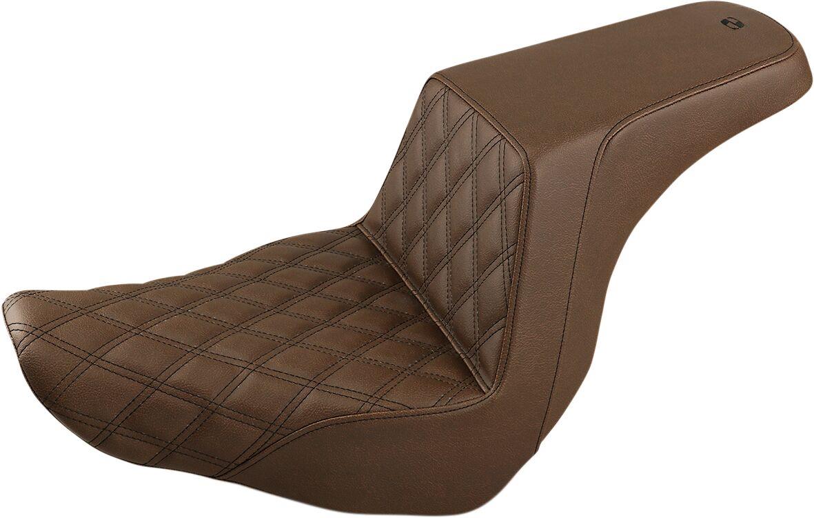 Saddlemen Step-Up Seat For Harley FXLRS 1923 2018-2026 Brown 2-Up 818-29-172BR