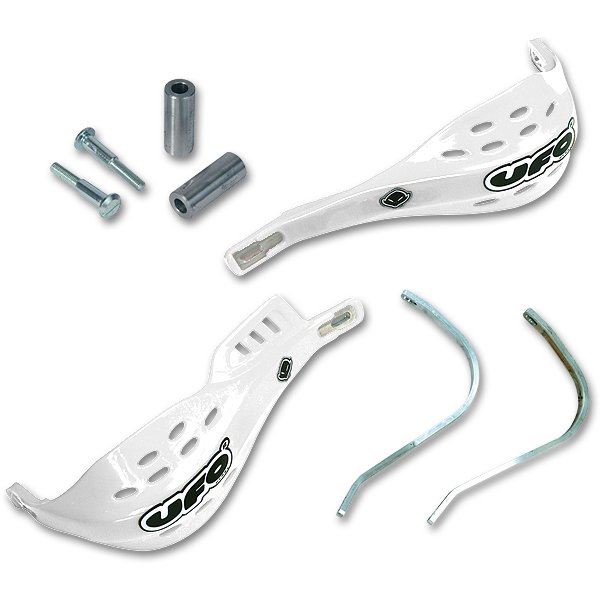 UFO "JUMPY SUPERMOTARD UNI HANDGUARDS FOR 28,6mm (1 1/8"") PRO-TAPER BARS WHITE" PM01625-041