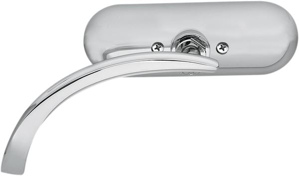 Arlen Ness Micro-Mirror Chrome Silver Screw-In Convex Oval Right 13-407