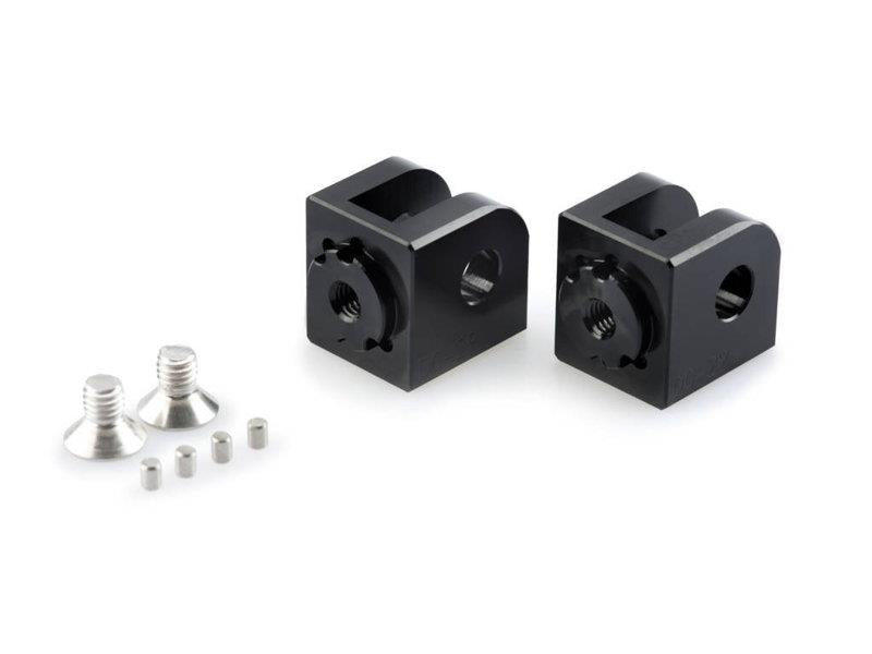 Puig Adjustable Footpeg Adaptors Black 5603F
