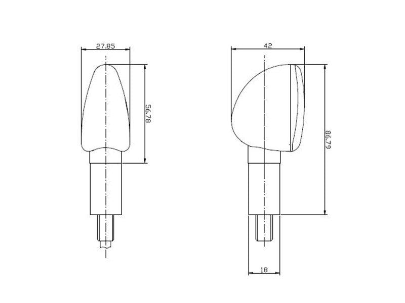 Puig Star LED Indicators - 69 x 42mm Carbon Look 9183N