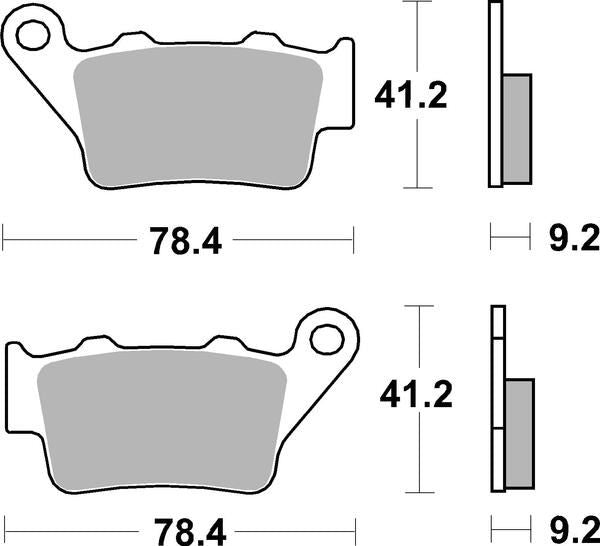 Sbs HF Street Ceramic Organic Brake Pads For Indian Scout 69 2017-2023 675H.HF