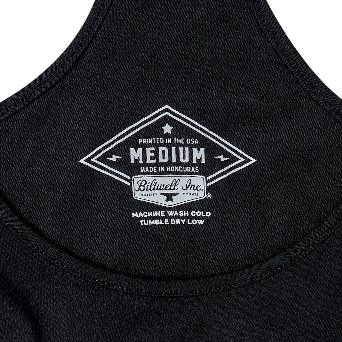Biltwell Women's Surf Tank Top Black Casual Racerback Polyester
