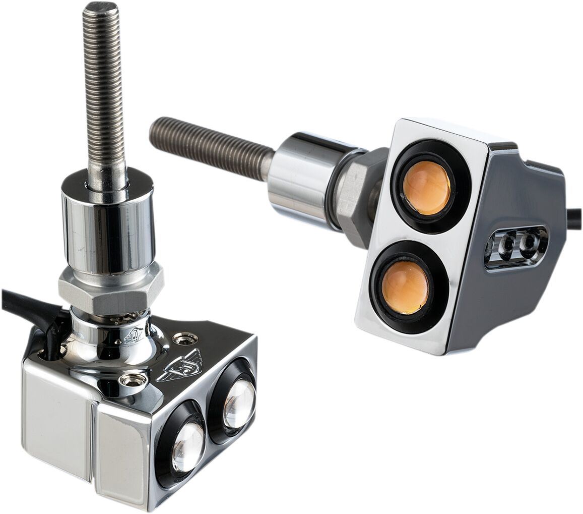 Joker Machine Rat Eye LED Mirror Mount Turn Signals Fits Any 5/16" / 8mm Mirror Mounting Bolt 05-216C