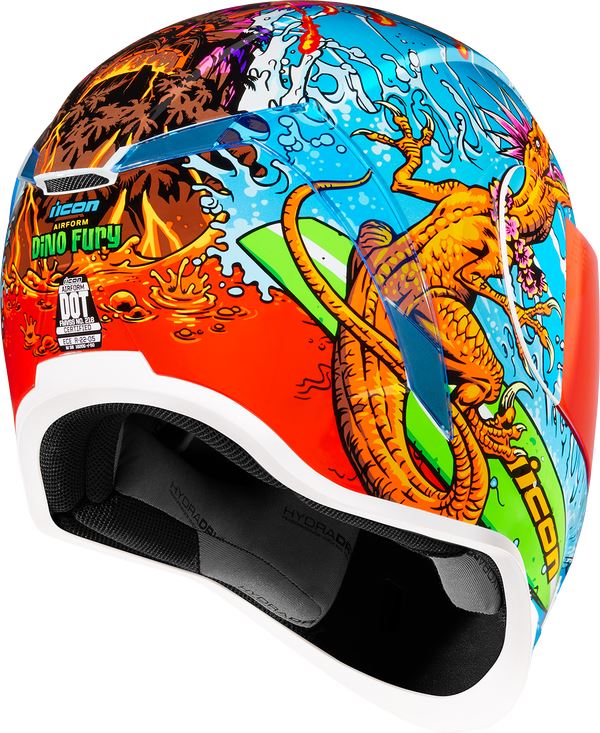 ICON Airform™ Dino Fury Motorcycle Helmet Blue - 2023 Model