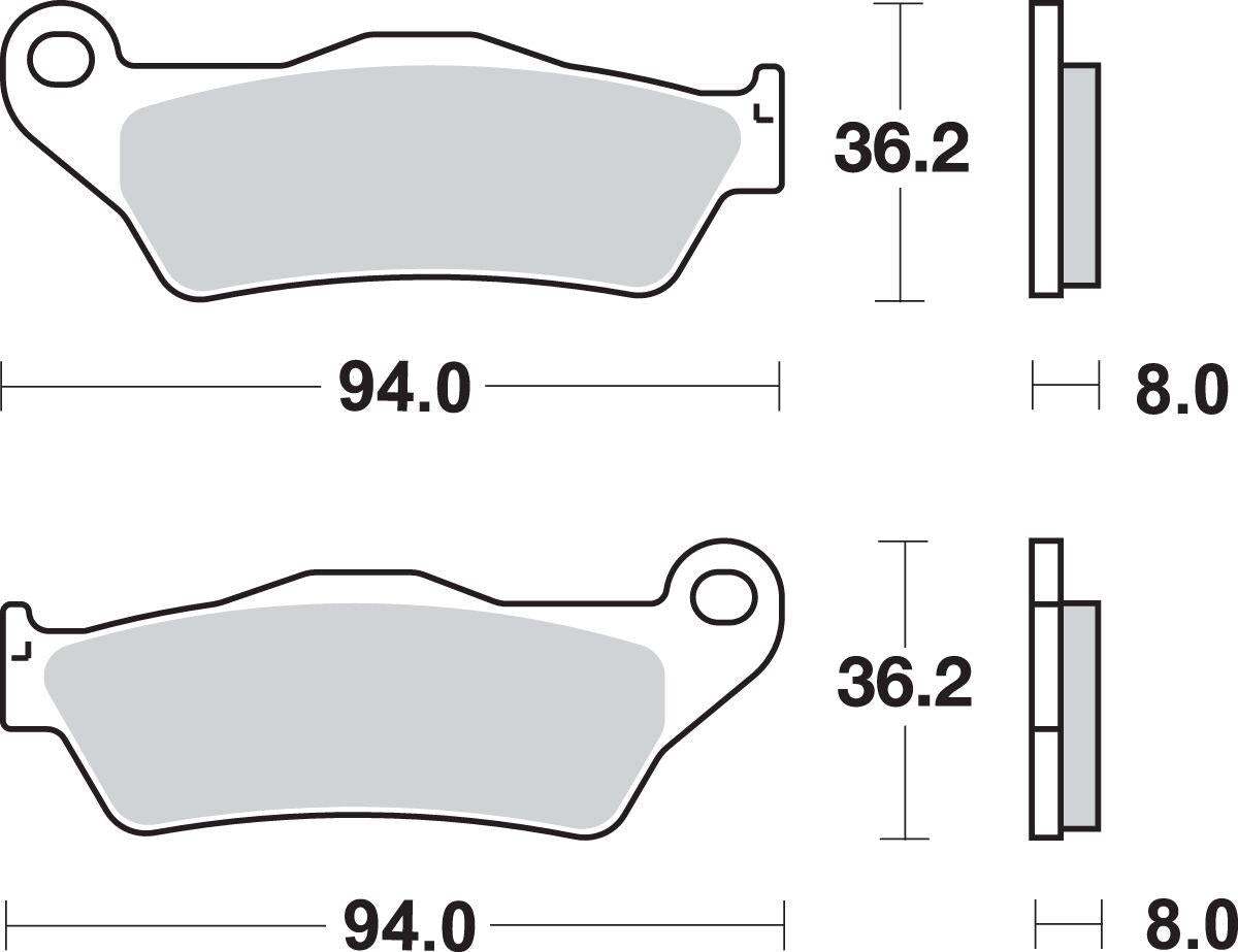Sbs LS Street Excel Sintered Rear Brake Pads For KTM Adventure 890 R 93-24 671LS