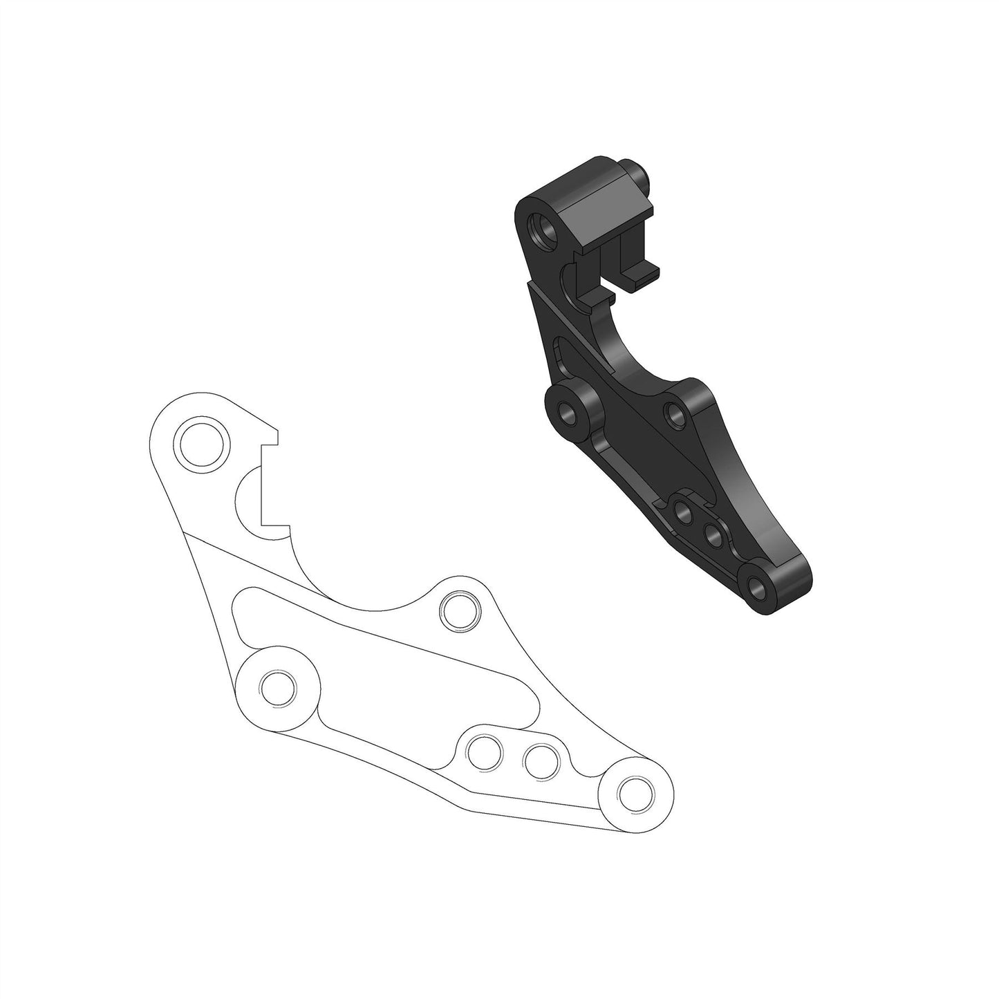 Moto-Master Relocation Bracket Front Disk For Honda CRF 250 X 2004-2018 211060