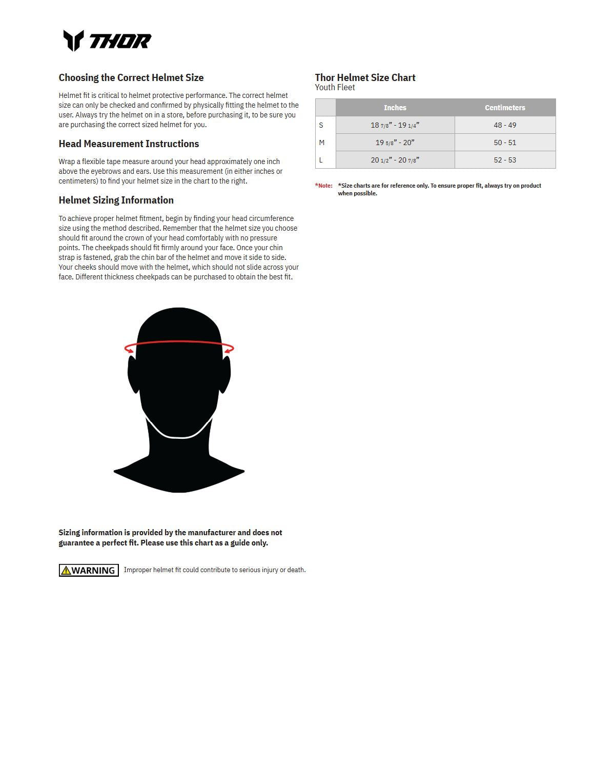 THOR Youth Fleet Whiteout Helmet 2025 Model
