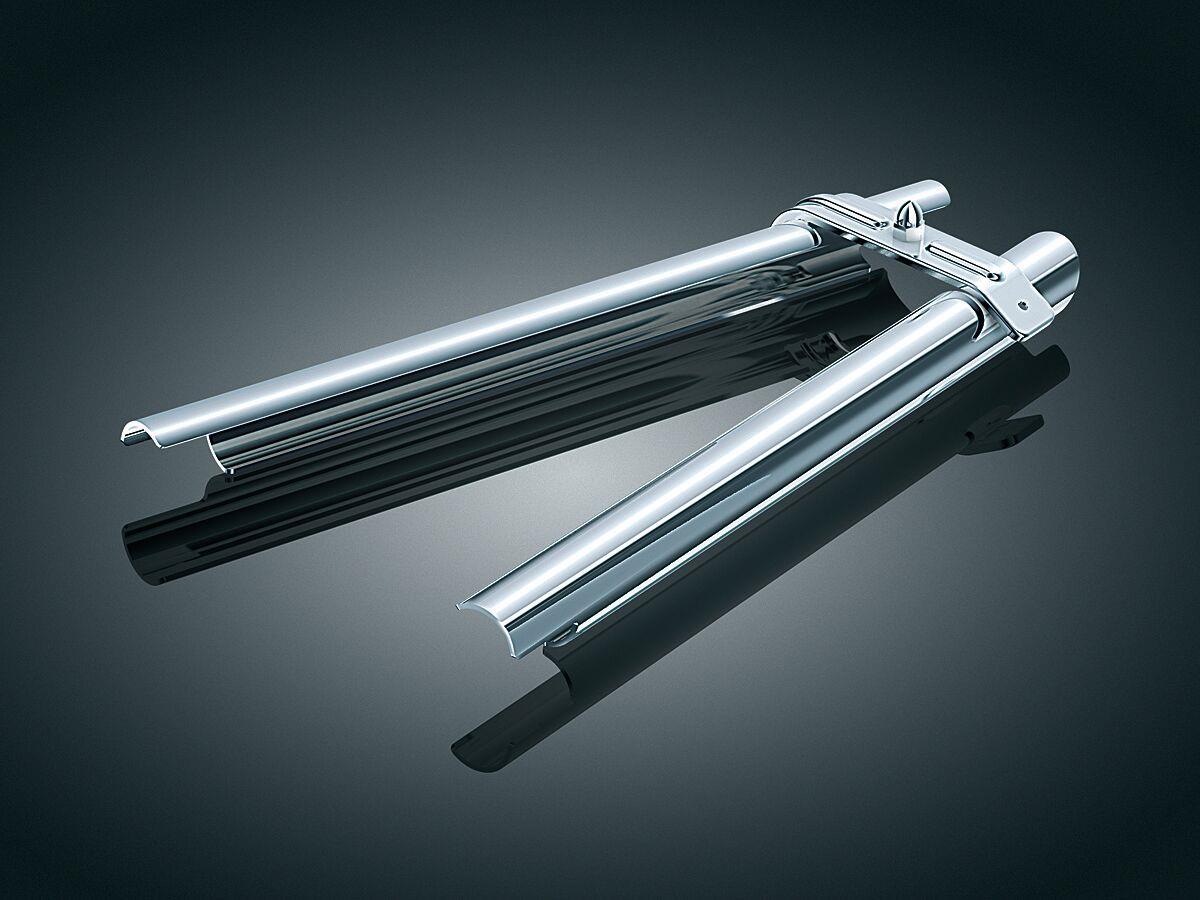 Kuryakyn Down Tube Covers For Harley Davidson FLST 1450 2000-2006 Chrome KUR7853
