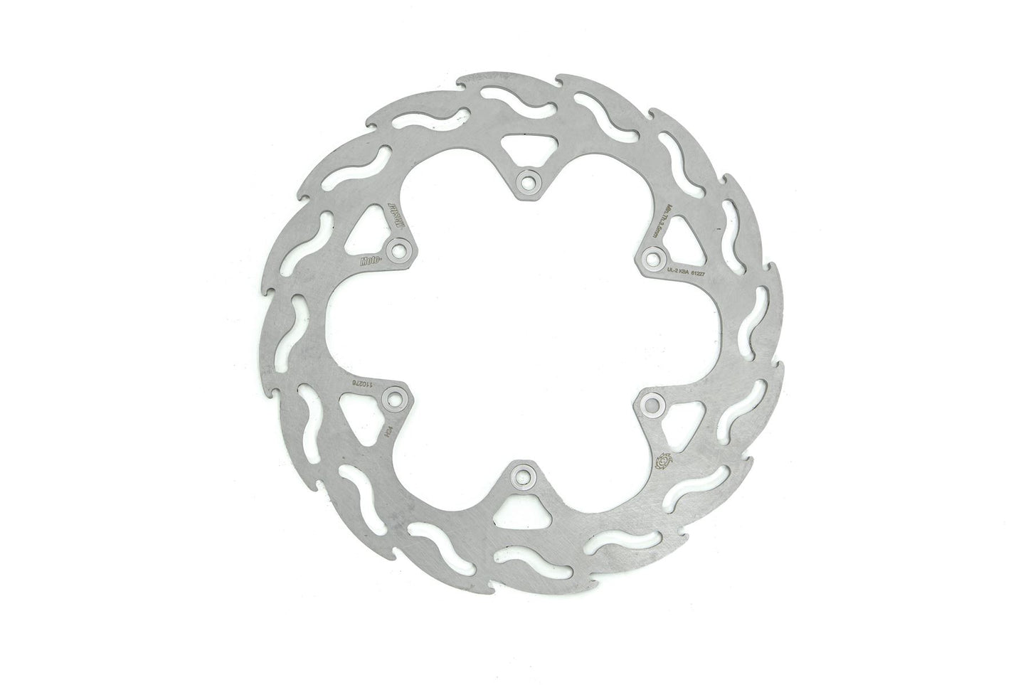 Moto-Master Flame Series Fixed Rotor For Suzuki RM 125 2006-2010 Silver 110276