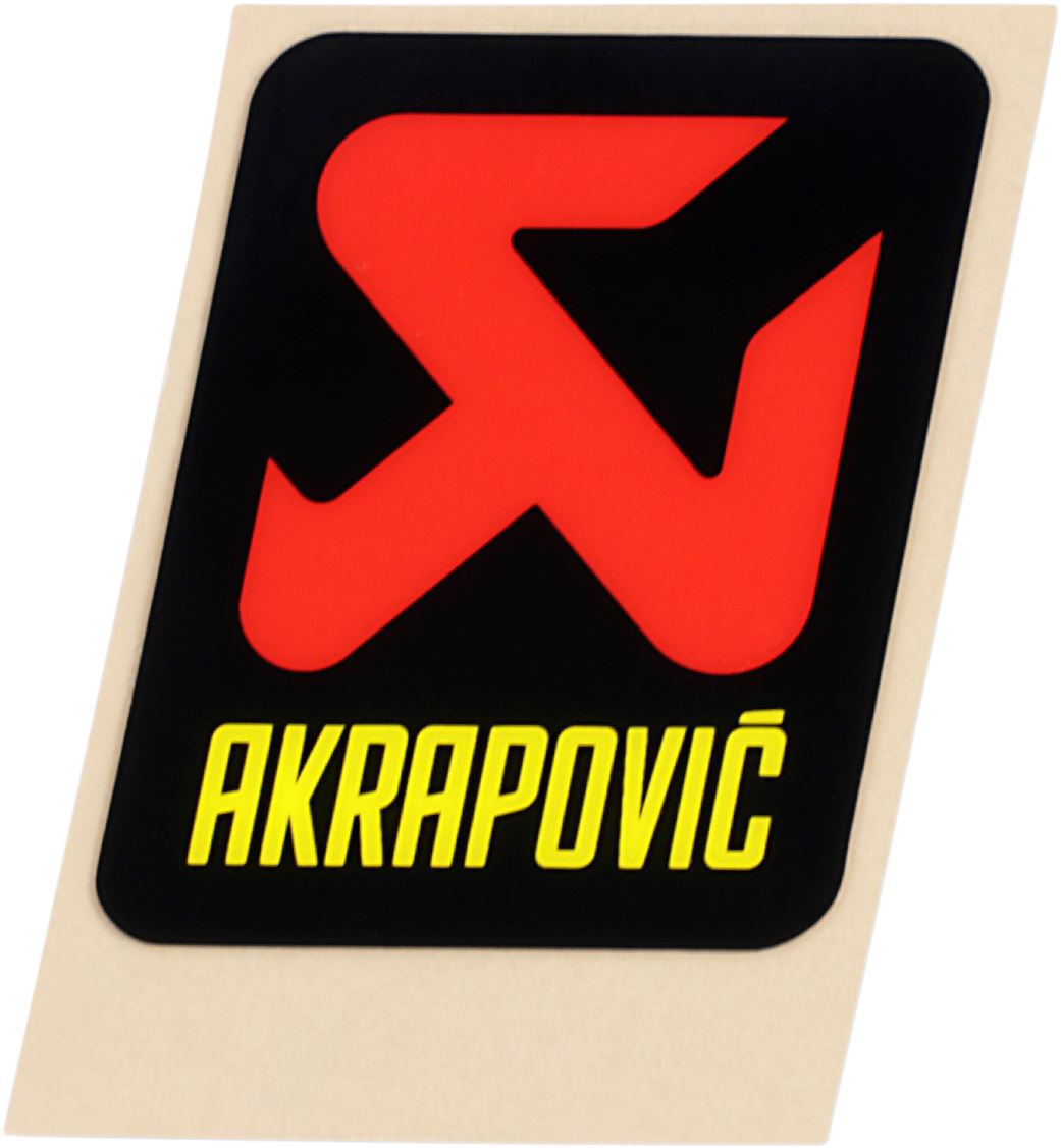 Akrapovic General Replacement Sticker Black Red Yellow H 60mm W 57mm P-VST3PO