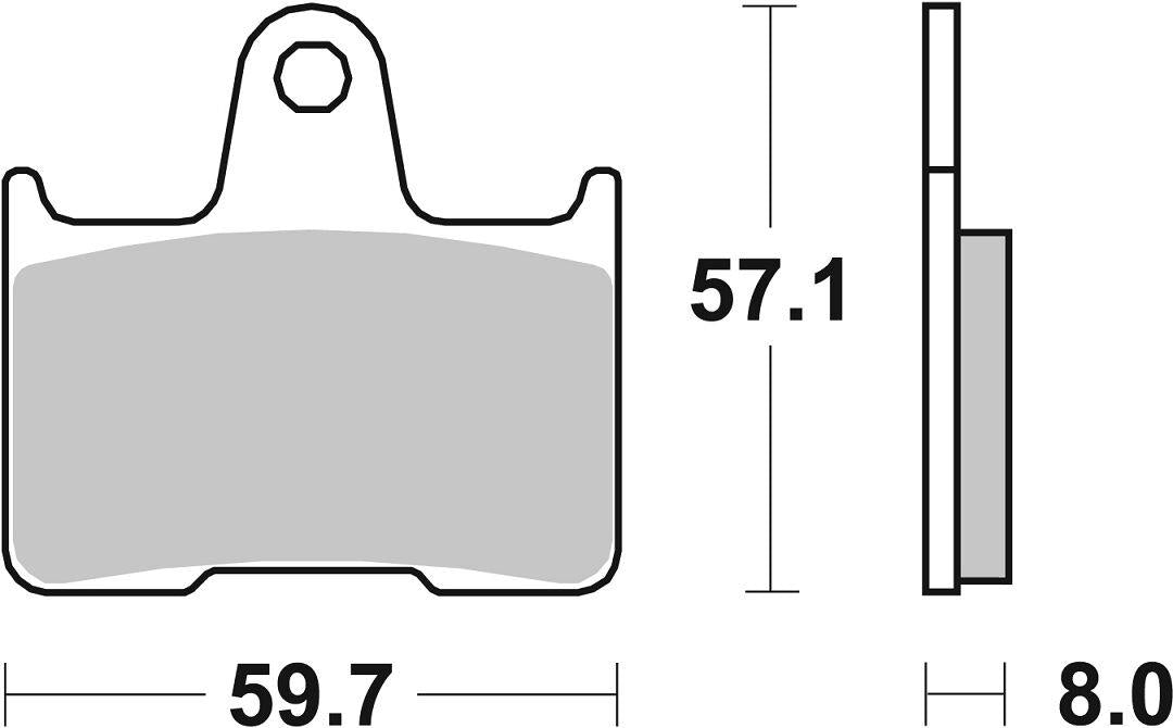 Sbs HLS Street Excel Sintered Rear Brake Pads For Harley XL 1200 X 14-22 715H.LS