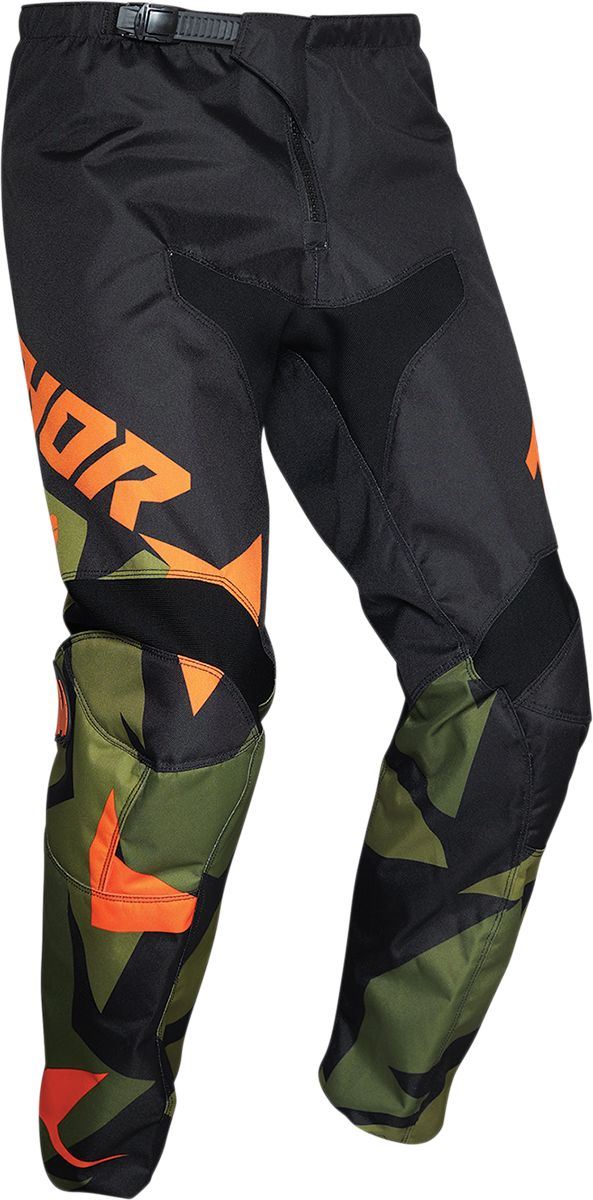 Thor Youth Sector Warship Adult Motocross MX Pants Green/Orange 24 Inches Waist