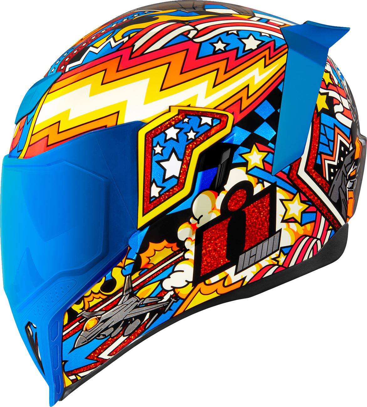ICON Airflite™ Fly Boy Motorcycle Helmet BL 2024 Model