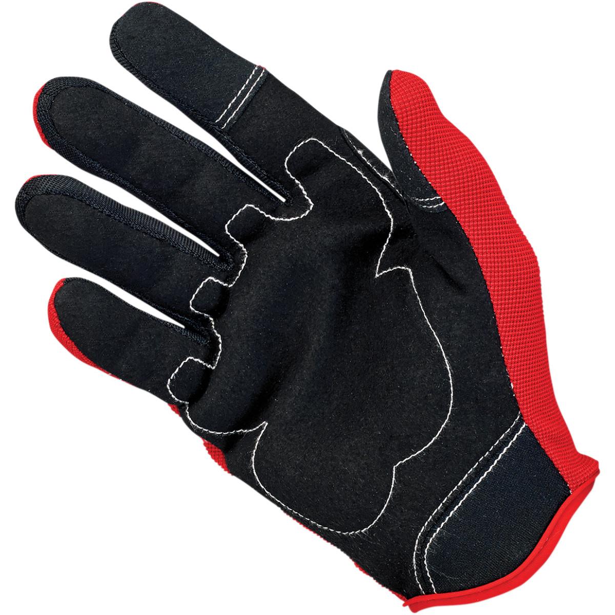 Biltwell Moto Motorcycle Gloves Red Black White Cafe Racer V-Twin Cruiser