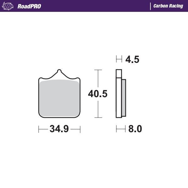 Moto-Master RoadPRO Carbon Racing Brake Pads For BMW S 1000 R 2010-2020 407506