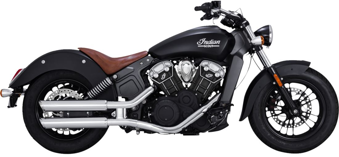 Vance & Hines Twin Slash 3" Slip-On Mufflers Chrome For HD Scout 60 15-24 18323