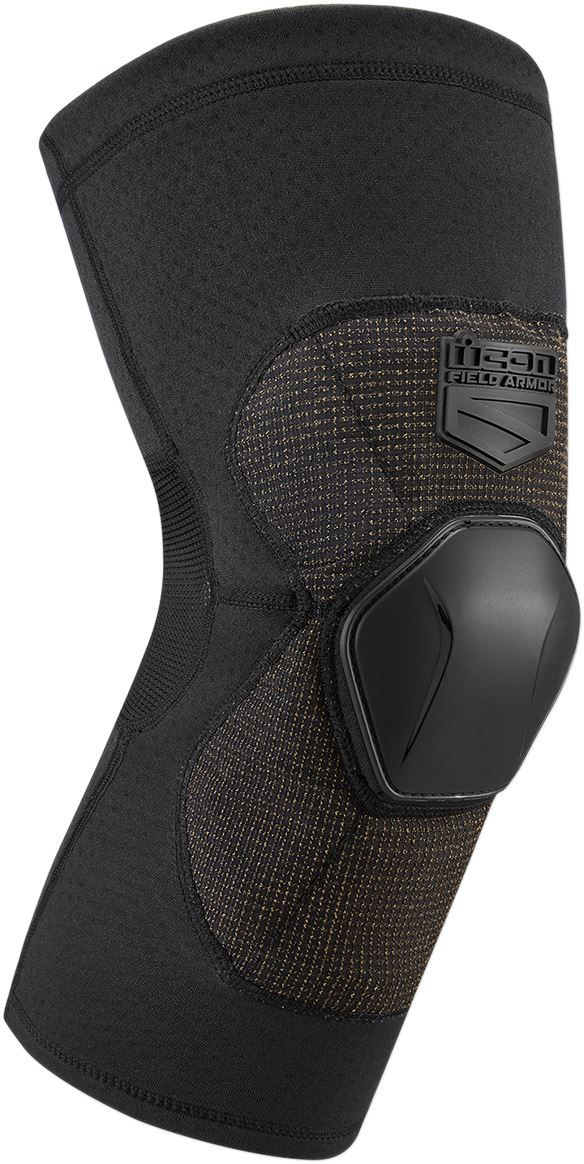ICON Field Armor™ Compression Motorcycle Knee Guards Black 2023 Model