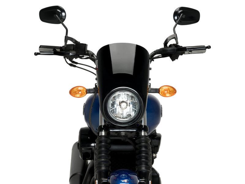 PUIG Anarchy Semi Fairing Black for Harley Davidson Street 750 XG750 15-21 21085N
