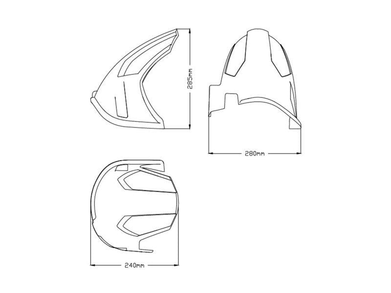 PUIG Hugger Matt Black for Yamaha XT 1200 Z/ZE Super Tenere 14-20 3567J